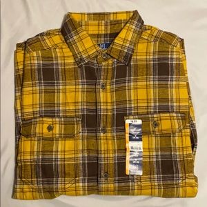 George plaid flannel size M (38-40) yellow & brown